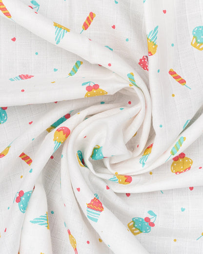 BeeLittle Baby Bath Towel-100% Anti-Bacterial and Double Layered Cotton Fabric-Ice Popsicle