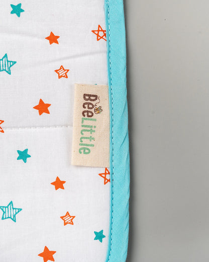 BeeLittle Diaper Changing Mat-With Built-in Pocket-Organic Cotton-Twinkle Twinkle