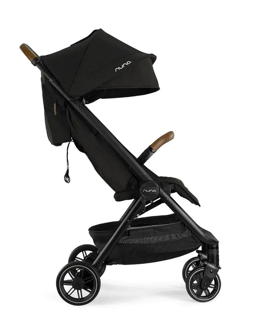 Nuna TRVL Lightweight Baby Stroller-One Touch Fold-Compact Size-Pram for 0M+ (Upto 22Kg)-Caviar