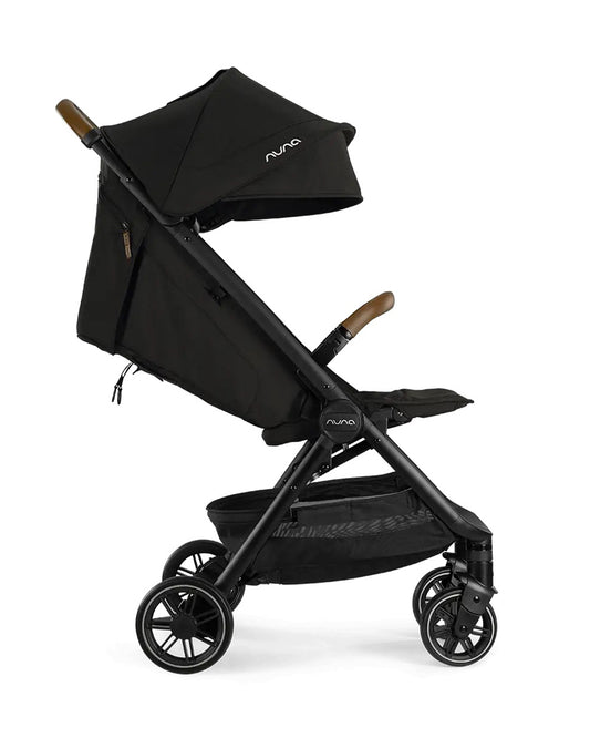 Nuna TRVL Lightweight Baby Stroller-One Touch Fold-Compact Size-Pram for 0M+ (Upto 22Kg)-Caviar