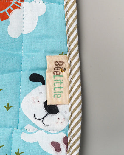BeeLittle Diaper Changing Mat-With Built-in Pocket-Organic Cotton-Farm Frenzy