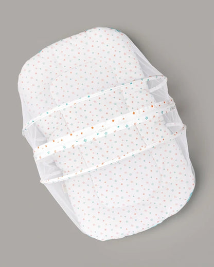 BeeLittle Baby Gadda Set-With Mosquito Net-Organic Cotton-Multicolor-Twinkle Twinkle-For Infants