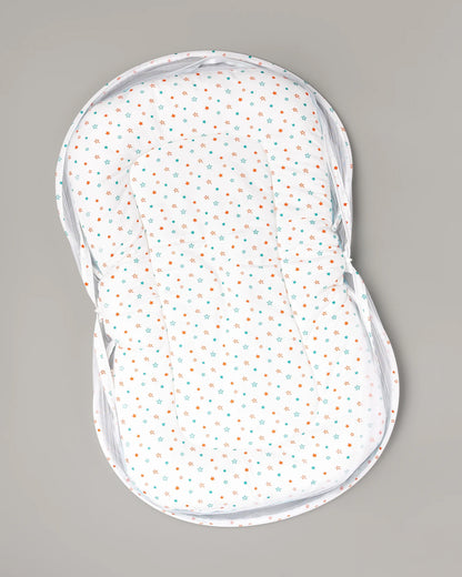 BeeLittle Baby Gadda Set-With Mosquito Net-Organic Cotton-Multicolor-Twinkle Twinkle-For Infants