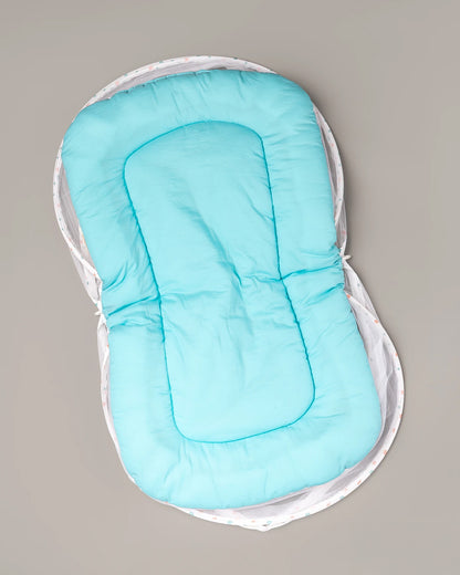 BeeLittle Baby Gadda Set-With Mosquito Net-Organic Cotton-Multicolor-Twinkle Twinkle-For Infants