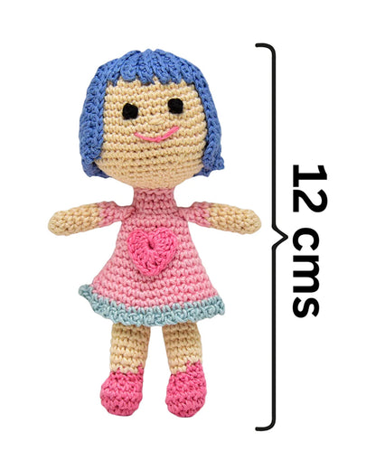 Happy Threads Super Cute Terrific Mini Crochet Doll-Handcrafted-Easily Washable-3M+