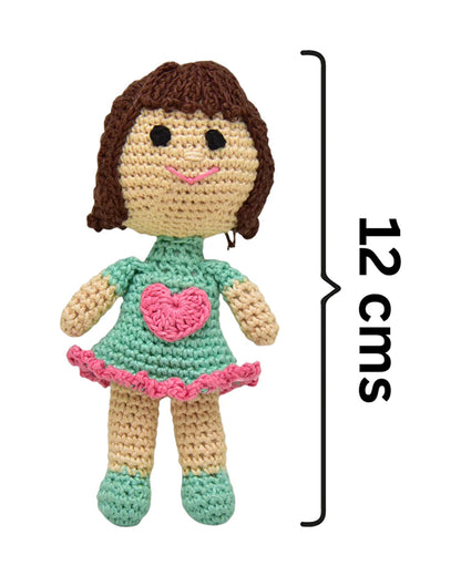 Happy Threads Dainty Mini Crochet Doll-Handcrafted-Easily Washable-3M+