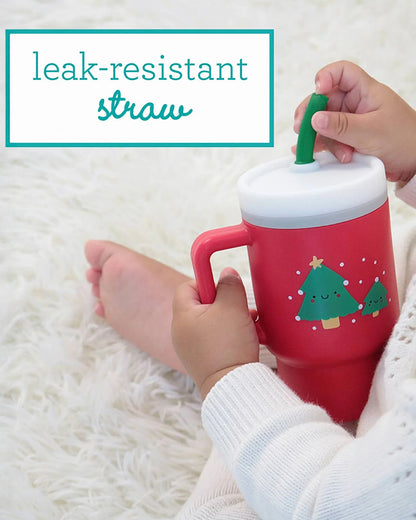 Infantino My 1st Tumbler-100% Premium Silicone-Easy to Grip Handle-Christmas Tree-6M+