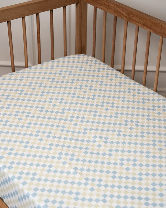 Twingle 100% Organic Muslin Little Drivers Baby Bedding Set-Pack of 5-Reversible Blanket, All-round Elastic Bedsheet, Pillow & Bolsters-Eco Certified Genesta baby safe Inks-White & Blue-For Infants