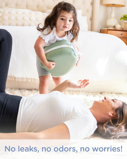 My Carry Potty Natural Portable Potty Chair-With Water Tight Seal-Extra Tall Splash Guard & Non Slip Feet-15M+