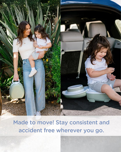 My Carry Potty Natural Portable Potty Chair-With Water Tight Seal-Extra Tall Splash Guard & Non Slip Feet-15M+