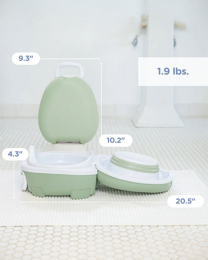 My Carry Potty Natural Portable Potty Chair-With Water Tight Seal-Extra Tall Splash Guard & Non Slip Feet-15M+