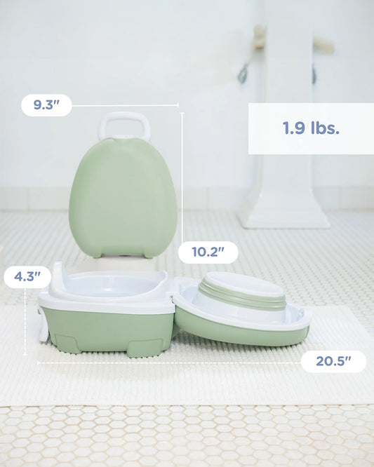 My Carry Potty Natural Portable Potty Chair-With Water Tight Seal-Extra Tall Splash Guard & Non Slip Feet-15M+