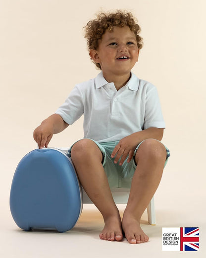 My Carry Potty Ocean Portable Potty Chair-With Water Tight Seal-Extra Tall Splash Guard & Non Slip Feet-15M+