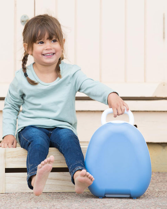 My Carry Potty Ocean Portable Potty Chair-With Water Tight Seal-Extra Tall Splash Guard & Non Slip Feet-15M+