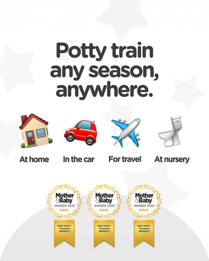 My Carry Potty Ocean Portable Potty Chair-With Water Tight Seal-Extra Tall Splash Guard & Non Slip Feet-15M+