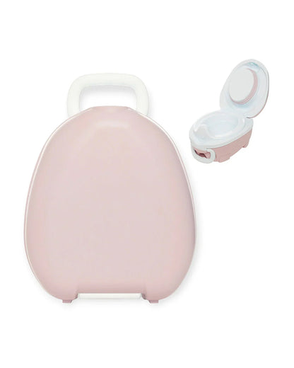 My Carry Potty Blush Pink Portable Potty Chair-With Water Tight Seal-Extra Tall Splash Guard & Non Slip Feet-15M+
