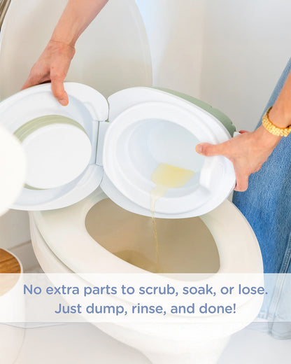 My Carry Potty Blush Pink Portable Potty Chair-With Water Tight Seal-Extra Tall Splash Guard & Non Slip Feet-15M+