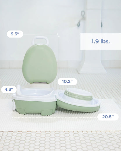 My Carry Potty Blush Pink Portable Potty Chair-With Water Tight Seal-Extra Tall Splash Guard & Non Slip Feet-15M+