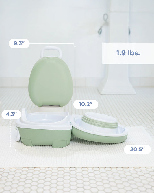 My Carry Potty Blush Pink Portable Potty Chair-With Water Tight Seal-Extra Tall Splash Guard & Non Slip Feet-15M+