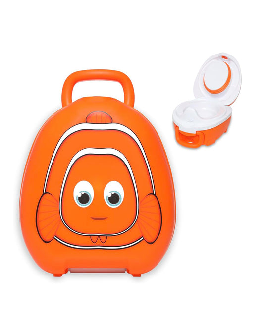 My Carry Potty Clownfish Portable Potty Chair-With Water Tight Seal-Extra Tall Splash Guard & Non Slip Feet-15M+