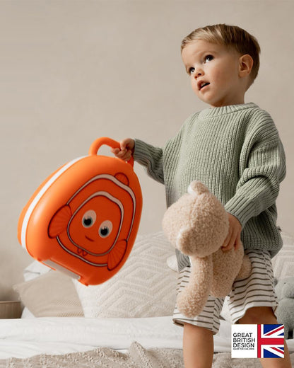 My Carry Potty Clownfish Portable Potty Chair-With Water Tight Seal-Extra Tall Splash Guard & Non Slip Feet-15M+