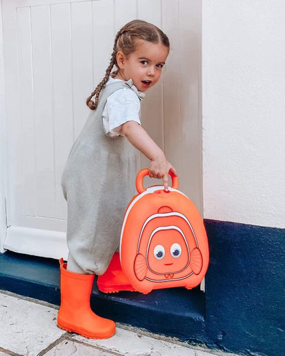 My Carry Potty Clownfish Portable Potty Chair-With Water Tight Seal-Extra Tall Splash Guard & Non Slip Feet-15M+