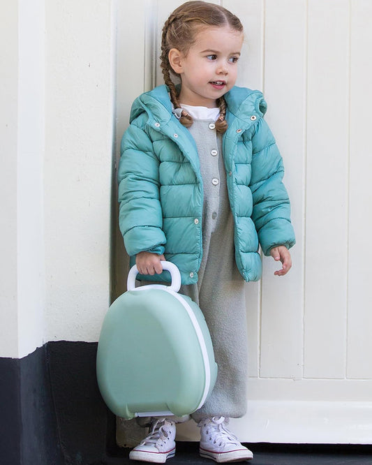 My Carry Potty Sage Portable Potty Chair-With Water Tight Seal-Extra Tall Splash Guard & Non Slip Feet-15M+
