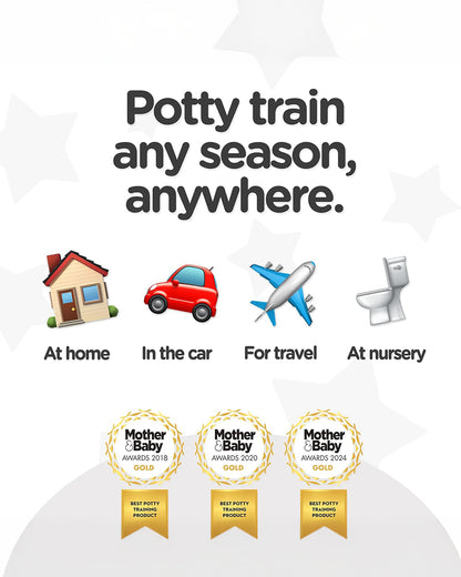 My Carry Potty Blush Pink Portable Potty Chair-With Water Tight Seal-Extra Tall Splash Guard & Non Slip Feet-15M+