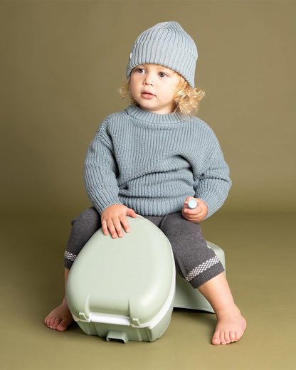 My Carry Potty Sage Portable Potty Chair-With Water Tight Seal-Extra Tall Splash Guard & Non Slip Feet-15M+