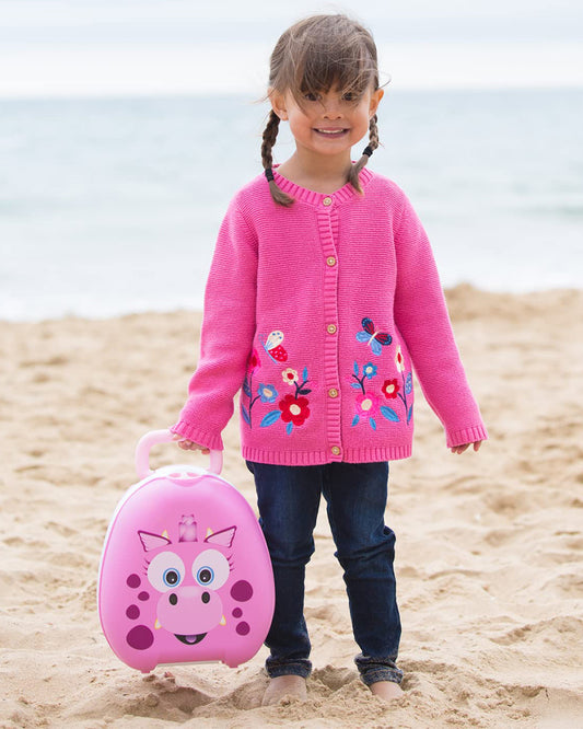 My Carry Potty Pink Dragon Portable Potty Chair-With Water Tight Seal-Extra Tall Splash Guard & Non Slip Feet-15M+