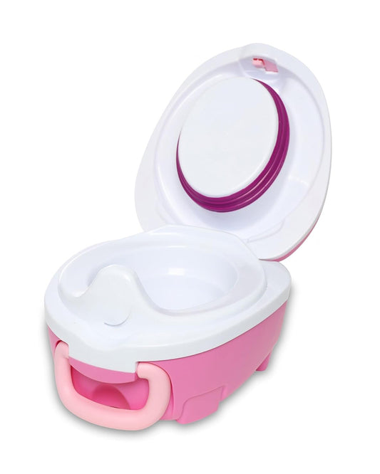 My Carry Potty Pink Dragon Portable Potty Chair-With Water Tight Seal-Extra Tall Splash Guard & Non Slip Feet-15M+