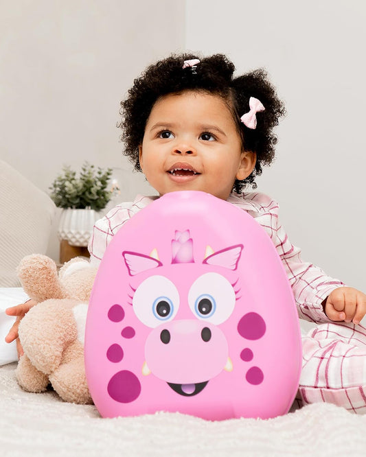 My Carry Potty Pink Dragon Portable Potty Chair-With Water Tight Seal-Extra Tall Splash Guard & Non Slip Feet-15M+