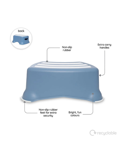 My Carry Potty Ocean Blue My Little Step Stool-With Anti Skid Base-Non Slip Top & Extra Carry Handles-15M+