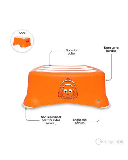 My Carry Potty Clownfish My Little Step Stool-With Anti Skid Base-Non Slip Top & Extra Carry Handles-15M+