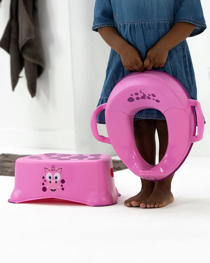 My Carry Potty Pink Dragon My Little Step Stool-With Anti Skid Base-Non Slip Top & Extra Carry Handles-15M+