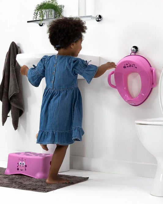 My Carry Potty Pink Dragon My Little Potty Seat with Step Stool-15M+