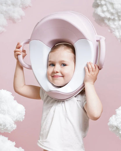 My Carry Potty Blush Pink My Little Trainer Potty Seat-With Tall Splash Guard-Non Slip Edges & Safety Handles-15M+