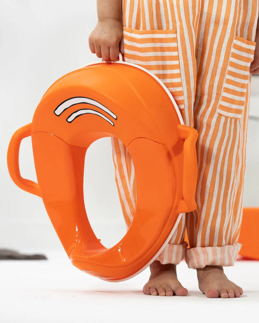 My Carry Potty Clownfish My Little Trainer Potty Seat-With Tall Splash Guard-Non Slip Edges & Safety Handles-15M+