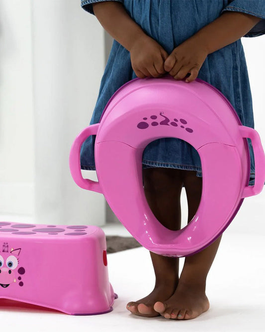 My Carry Potty Pink Dragon My Little Potty Seat with Step Stool-15M+