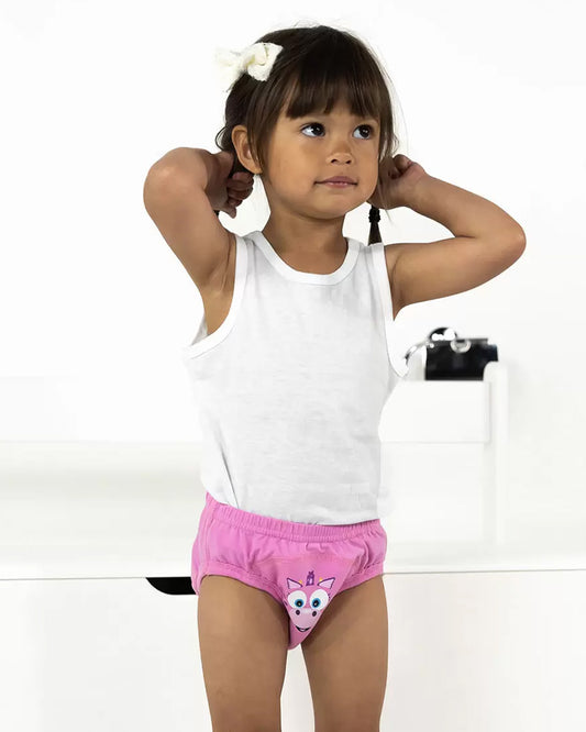 My Carry Potty Pink Dragon My Little Training Pants-With Comfortable & Strechtable Waistband-3 Layer Absorbency & Super Soft Cotton-Pack of 3