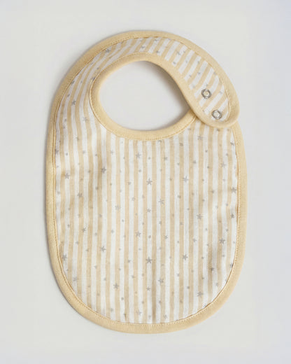 Twingle 100% Organic Muslin Bib-Soft Terry on the Back for maximum Absorbency-Trusted YKK Snaps-Owls & Stars Print-Pack of 2-For Infants