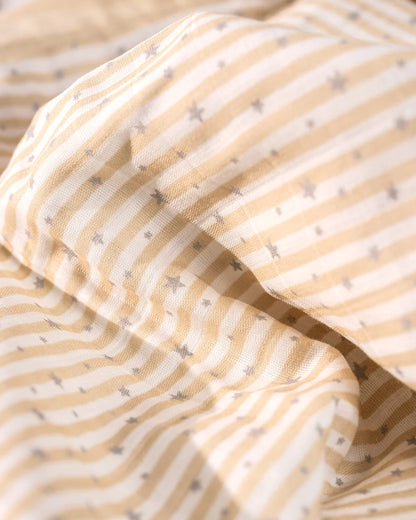 Twingle 100% Organic Muslin Bib-Soft Terry on the Back for maximum Absorbency-Trusted YKK Snaps-Owls & Stars Print-Pack of 2-For Infants