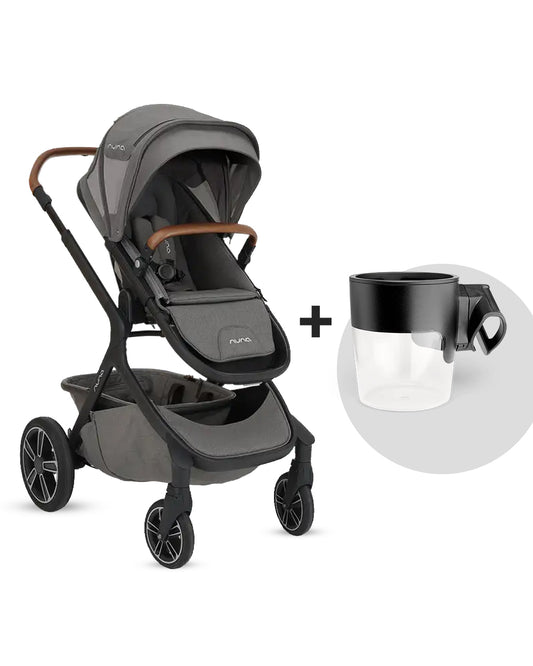 Nuna Demi Grow Baby Stroller-With Cup Holder-Converts to Double or Twin Stroller-Custom Dual Suspension-Pram for 0M+ (Upto 22 Kg)-Oxford