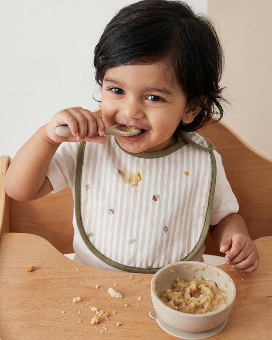 Twingle 100% Organic Muslin Bib-Soft Terry on the Back for maximum Absorbency-Trusted YKK Snaps-Roar & Autumn Print-Pack of 2-For Infants