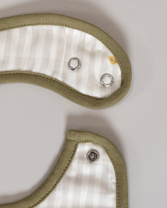 Twingle 100% Organic Muslin Bib-Soft Terry on the Back for maximum Absorbency-Trusted YKK Snaps-Roar & Autumn Print-Pack of 2-For Infants