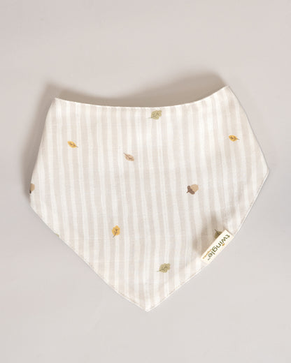 Twingle 100% Organic Muslin Bandana Bib-Dual Layer for Maximum Absorbency-Trusted YKK Snaps-Roar & Autumn Print-Pack of 2-For Infants