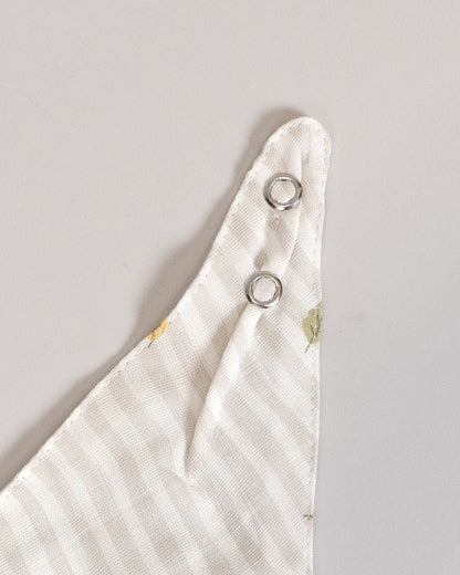 Twingle 100% Organic Muslin Bandana Bib-Dual Layer for Maximum Absorbency-Trusted YKK Snaps-Roar & Autumn Print-Pack of 2-For Infants