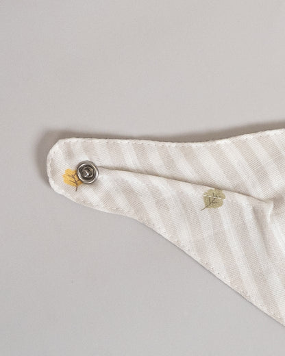 Twingle 100% Organic Muslin Bandana Bib-Dual Layer for Maximum Absorbency-Trusted YKK Snaps-Roar & Autumn Print-Pack of 2-For Infants