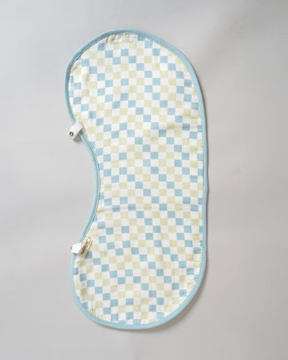 Twingle 100% Organic Muslin Burp Cloth-Reversible Design-Converts to Bib-Trusted YKK Snap-Driver & Checks Print-Pack of 2-For Infants