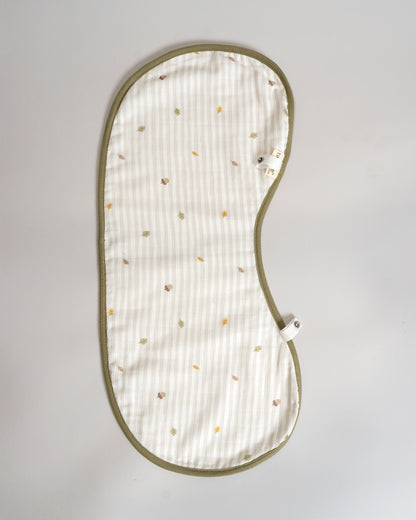Twingle 100% Organic Muslin Burp Cloth-Reversible Design-Converts to Bib-Trusted YKK Snap-Roar & Autumn Print-Pack of 2-For Infants